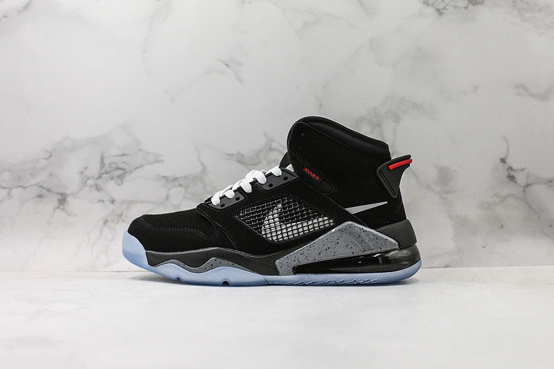 Nike Air Jordan Mars 270 Black Silver Fire Red Metallic Sneakers