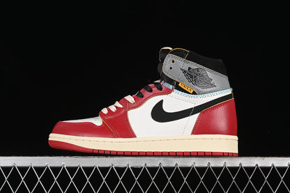 Union Nike Air Jordan 1 High Retro Varsity Red White Sneakers