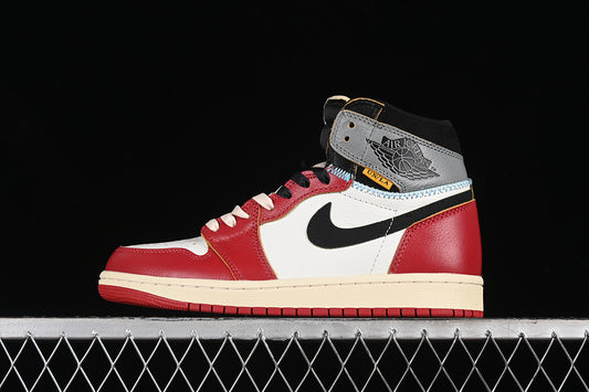 Union Nike Air Jordan 1 High Retro Varsity Red White Sneakers