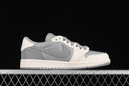 Nike Air Jordan 1 Low BAPE Travis Scott Fragment Design OG SP Grey White Sneakers