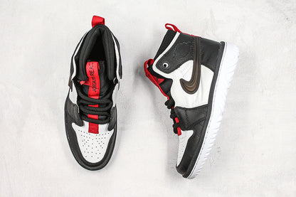 Nike Air Jordan 1 High React Black White Sneakers