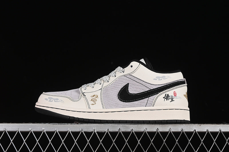 Nike Air Jordan 1 Low Black Myth White Grey Sneakers