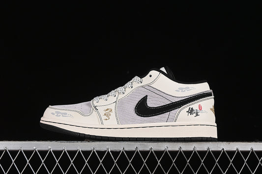 Nike Air Jordan 1 Low Black Myth White Grey Sneakers