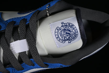 Nike Air Jordan 1 Low Flight Vintage Summit Blue White Sneakers