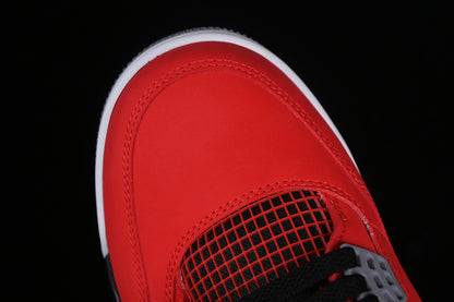 Nike Air Jordan 4 Retro Toro Bravo Fire Red White Black Cement Grey Sneakers