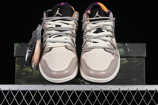 Nike Air Jordan 1 Low White Cream Grey Sneakers