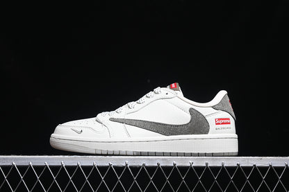 Travis Scott Fragment Design Nike Air Jordan 1 Low Supreme Balenciaga OG SP Medium Grey White Sneakers