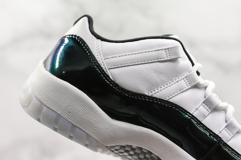 Nike Air Jordan 11 Retro Low Emerald Easter 2018 Black White Sneakers