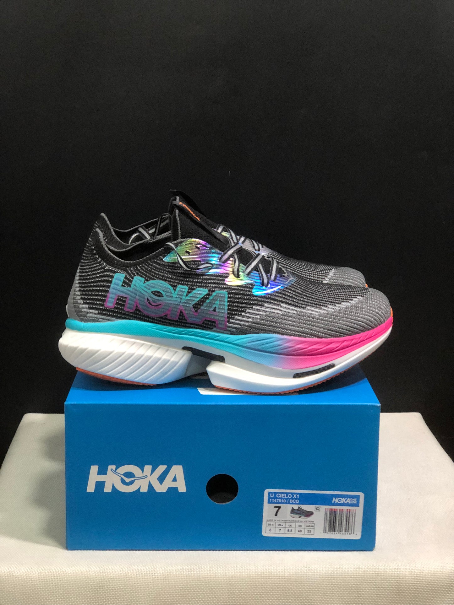 Hoka One One Cielo X1 Black Comfortable Casual Running Shoes Sneakers