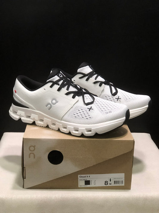 On Running Cloud X4 Comfortable Running Shoes White/Black