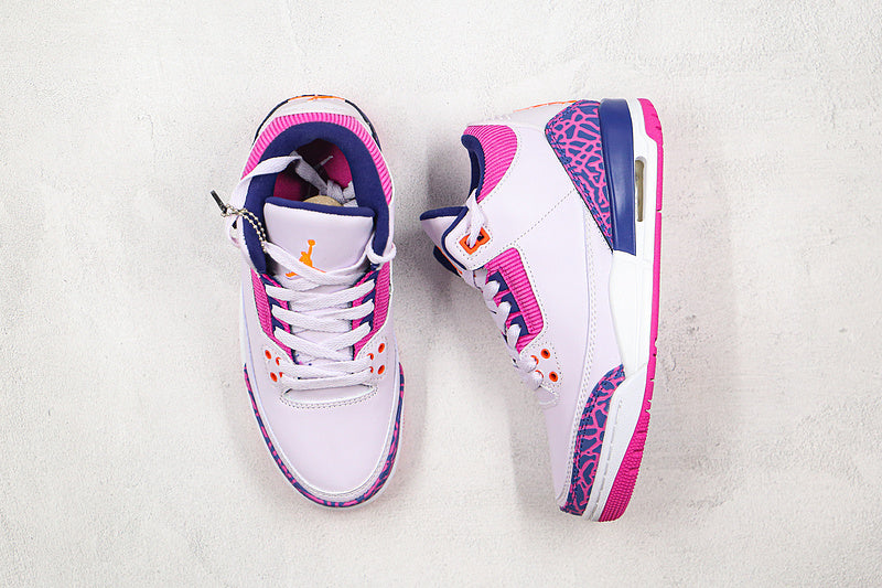 Nike Air Jordan 3 Retro 2019 Barely Grape Pink Hyper Crimson Sneakers