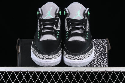 Nike Air Jordan 3 Retro Green Glow Black Wolf Grey White Sneakers