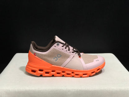 On Running Cloudstratus Shock-Absorbing And Breathable Running Shoes Reddish Brown