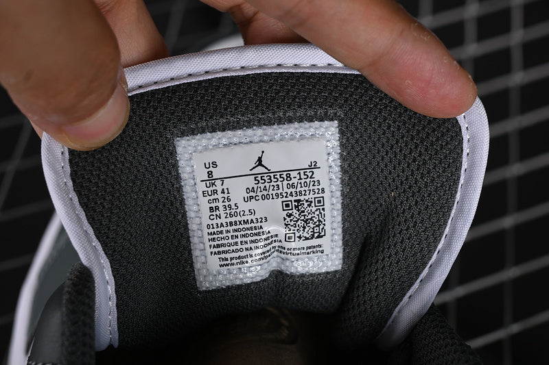 Nike Air Jordan 1 Low White Iron Grey Sneakers
