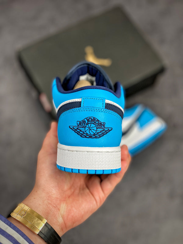 Nike Air Jordan 1 Low UNC White Blue Sneakers