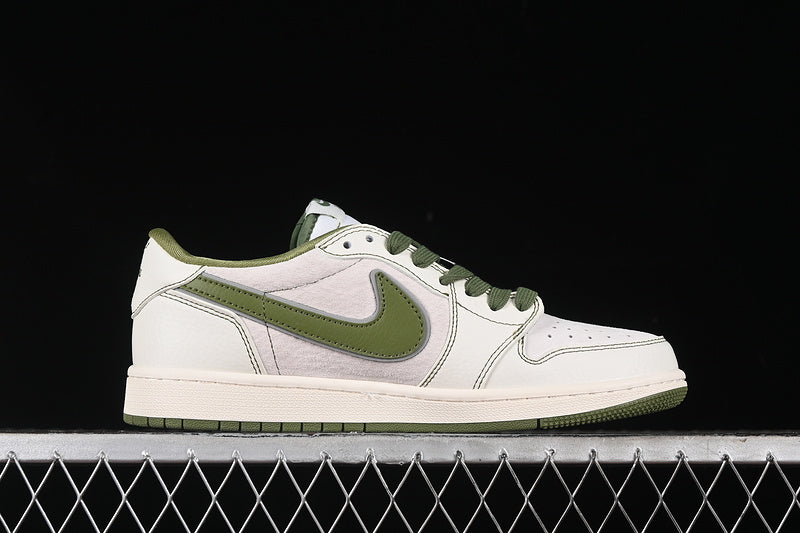 Nike Air Jordan 1 Low Travis Scott Fragment Design OG SP Grass Green White Sneakers