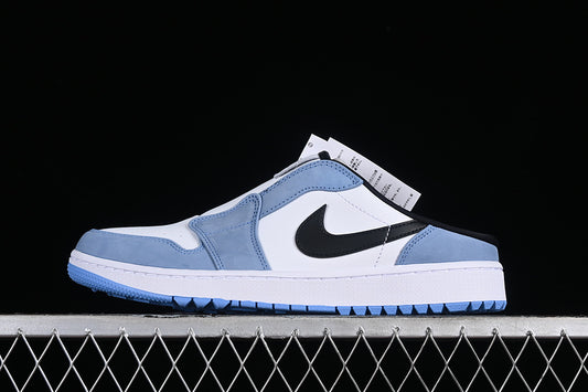 Nike Air Jordan 1 Mule Golf Black White University Blue Sneakers