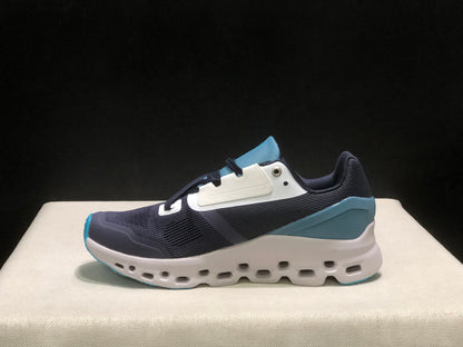 On Running Cloudstratus Breathable Support Running Shoes Navy Blue