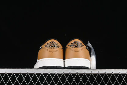 Nike Air Jordan 1 Low OG Black Sole White Earthy Yellow Sneakers