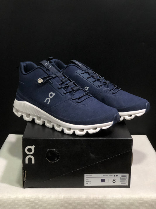 On Running Cloud Hi Edge Outdoor Training Running Shoes Dark Blue/White