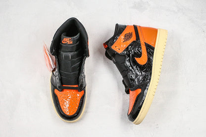 Nike Air Jordan 1 Retro OG High Shattered Backboard 3.0 Black Orange Sneakers