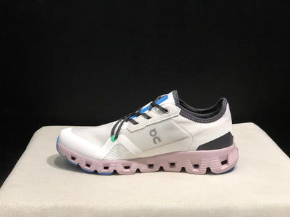 On Running Cloud X 3 AD Comfortable Wear-Resistant Training Shoes Grayish-White/Light Pink