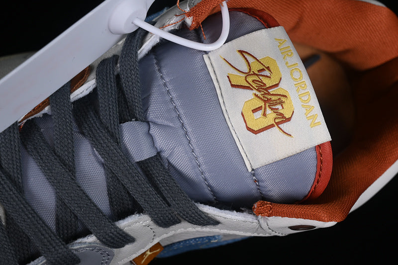 Nike Air Jordan Stadium 90 Brown Sole Grey Blue White Sneakers