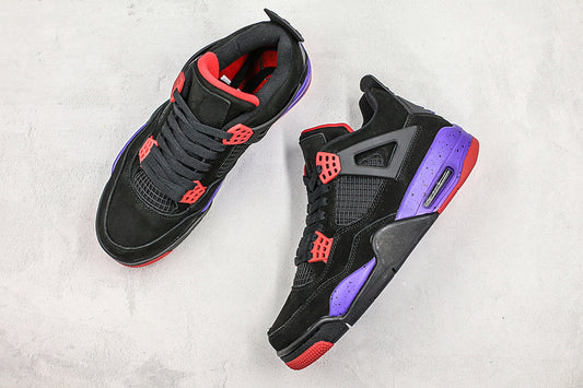 Nike Air Jordan 4 Retro NRG Raptors Black Court Purple Red Sneakers