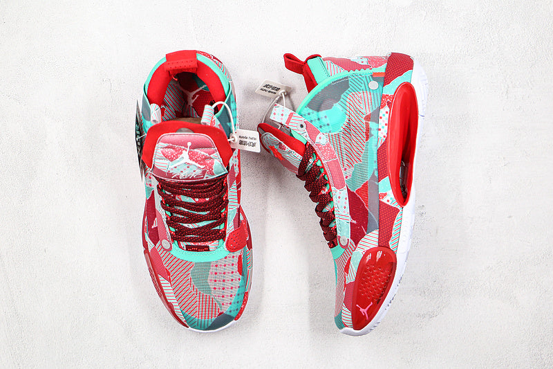 Nike Air Jordan 34 Red Multicolour Sneakers