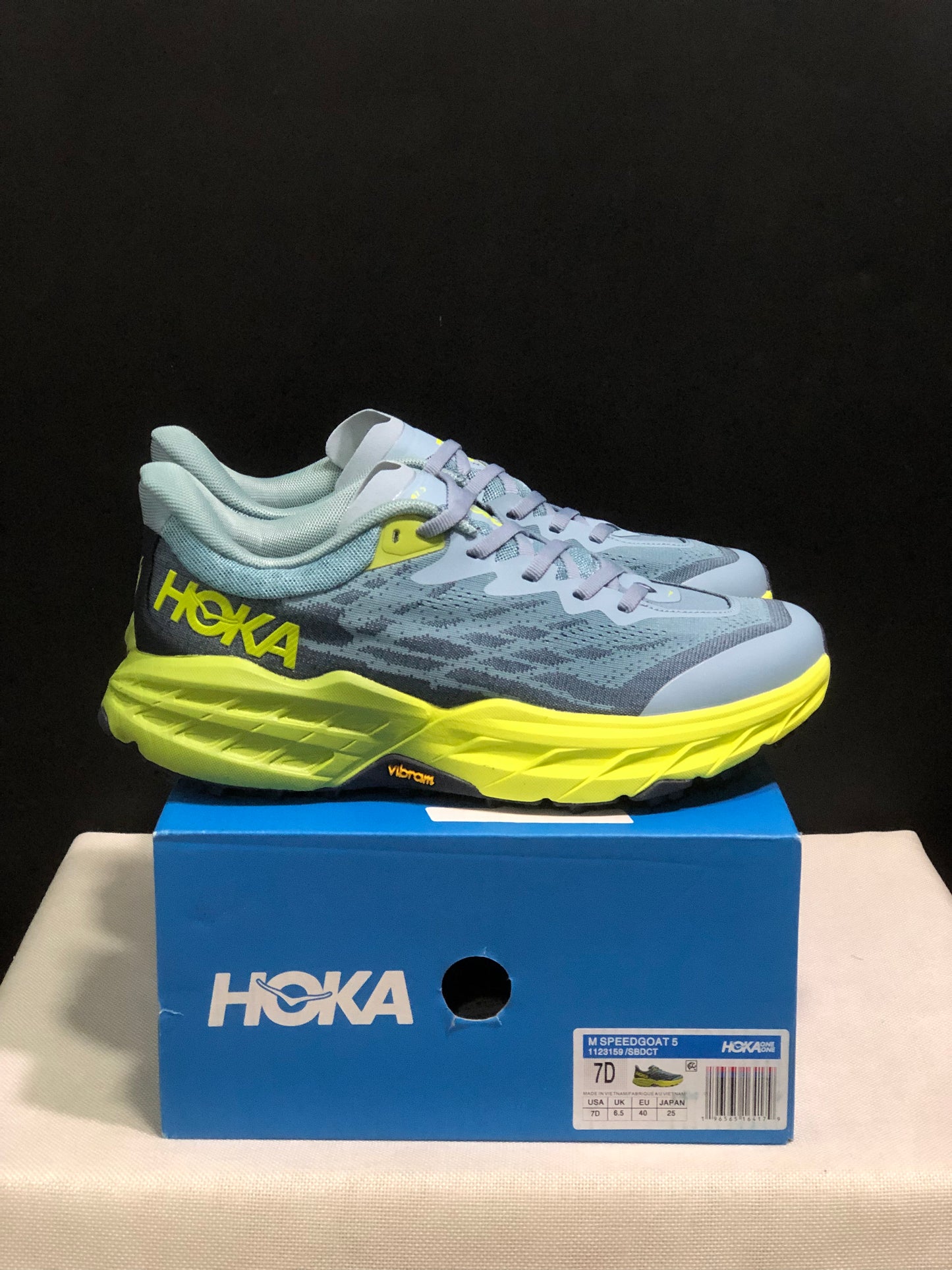 Hoka One One Speedgoat 5 Trail Running Shoes Sneakers Bluish Gray