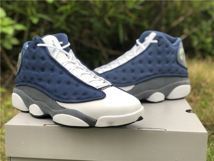 Nike Air Jordan 13 Retro Flint Blue White Sneakers