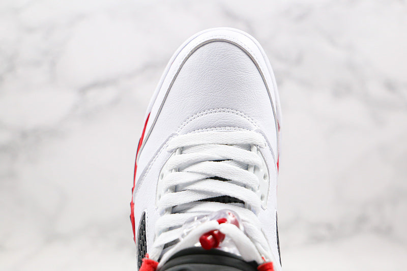 Nike Air Jordan 5 Retro Low Fire Red White Black Sneakers