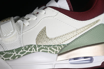 Nike Air Jordan Legacy 312 Low Year Of The Dragon Sail Metallic Gold Grain Phantom White Sneakers