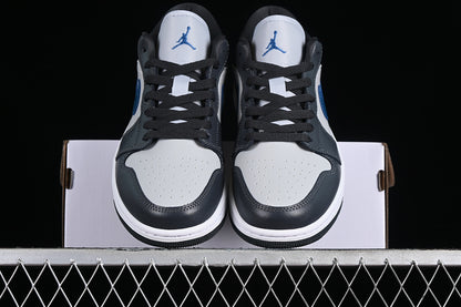 Nike Air Jordan 1 Low Anthracite Neutral Grey White Industrial Blue Sneakers