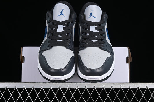 Nike Air Jordan 1 Low Anthracite Neutral Grey White Industrial Blue Sneakers