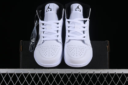 Nike Air Jordan 1 Mid Black Sole White Sneakers