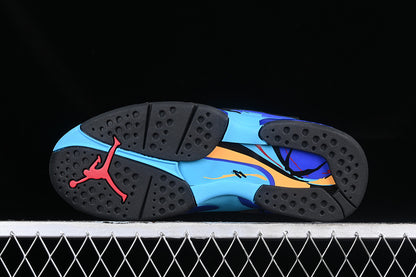 Nike Air Jordan 8 Retro True Red Flint Bright Blue Black Grey Sneakers