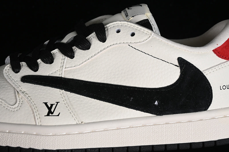 Nike Air Jordan 1 Low OG SP Travis Scott Fragment Design LV Black Sole White Sneakers