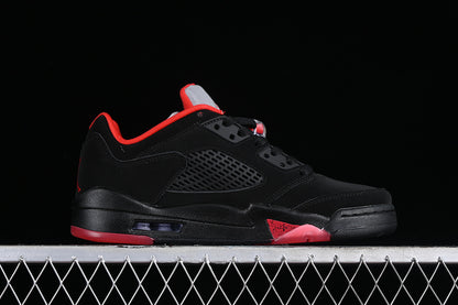 Nike Air Jordan 5 Retro Low Gym Red Metallic Hematite Black Sneakers