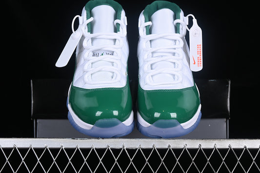 Nike Air Jordan 11 Retro Green White Sneakers