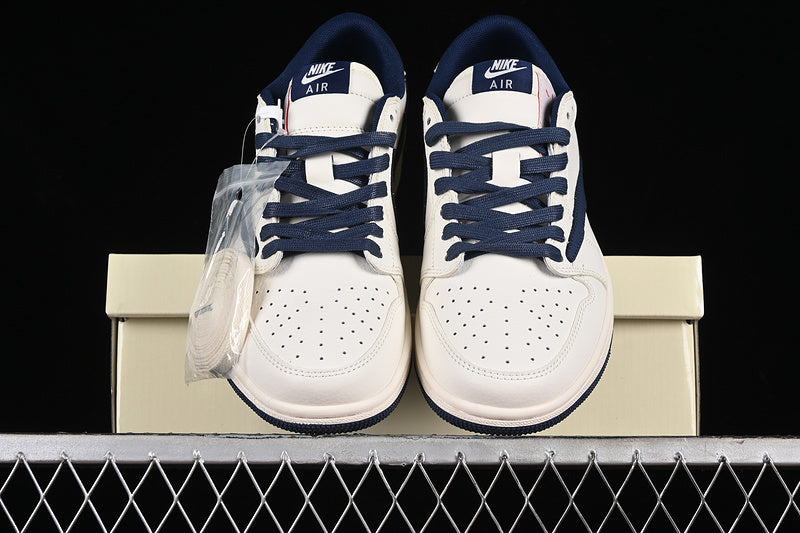Nike Air Jordan 1 Low Off-White Travis Scott Fragment Design Supreme White Blue Sneakers