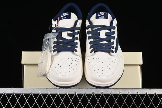 Nike Air Jordan 1 Low Off-White Travis Scott Fragment Design Supreme White Blue Sneakers