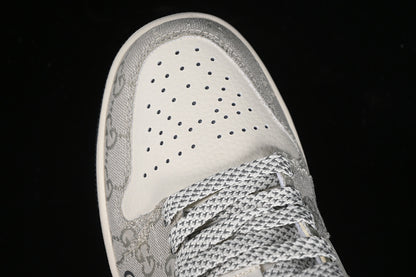 Nike Air Jordan 1 Low GUCCI White Grey Sneakers