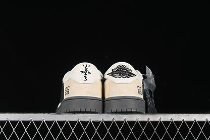 Nike Air Jordan 1 Low Givenchy Travis Scott Fragment Design OG SP Dark Grey Sole Beige White Black Sneakers