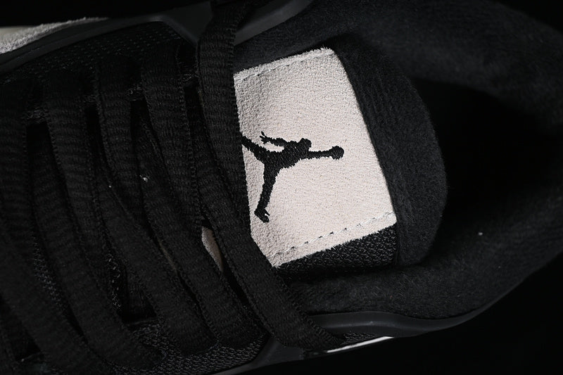 Nike Air Jordan 4 Black Light Bone White Sole Sneakers
