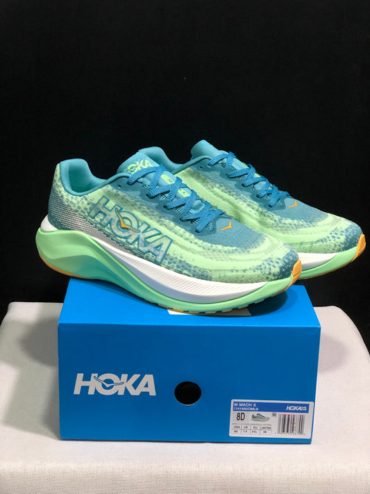 Hoka One One Mach X Low-top Running Shoes Sneakers Teal