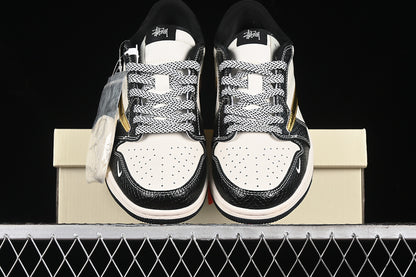 Nike Air Jordan 1 Low Travis Scott Fragment Design OG SP White Black Gold Sneakers