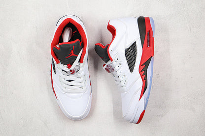 Nike Air Jordan 5 Retro Low Fire Red White Black Sneakers