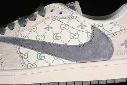 Nike Air Jordan 1 Low OG SP Travis Scott Fragment Design Grey Sole Cream Grey Sneakers
