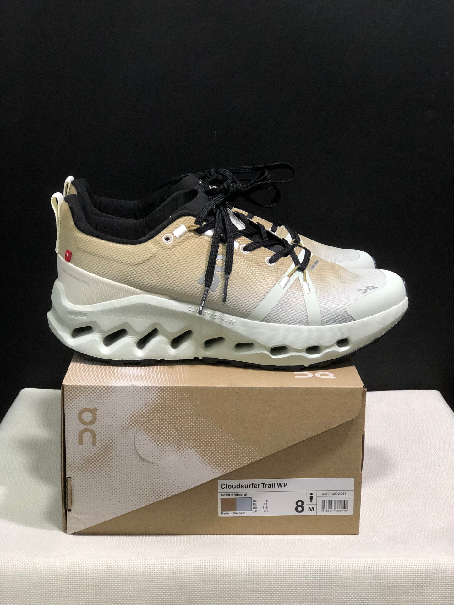On Running Cloudsurfer Trail Waterproof Comfortable And Breathable Running Shoes Safari/Mineral